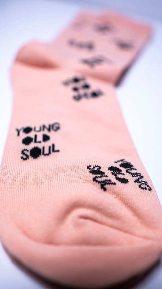 Young Old Socks - All Over Again 3 pack in Peach