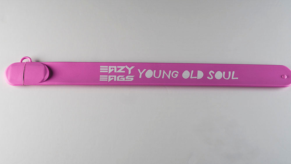 128mb USB Slap on Wristband - Pink