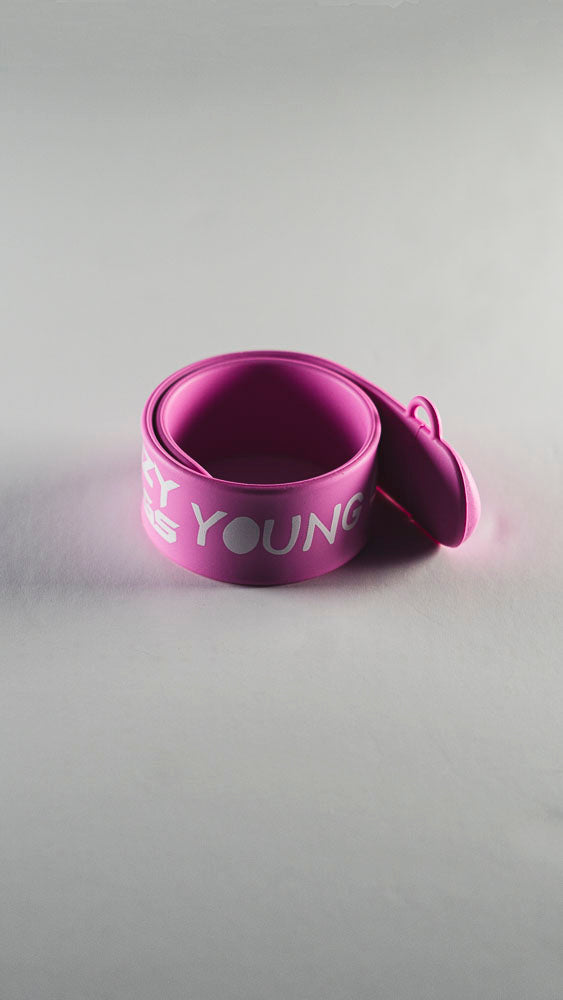 128mb USB Slap on Wristband - Pink