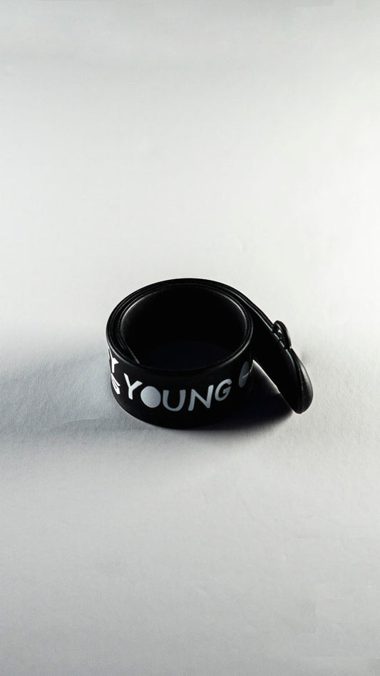 128 mb USB Slap on Wristband - Black